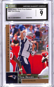2009 Upper Deck First Edition Tom Brady #88 CGC 9 Patriots