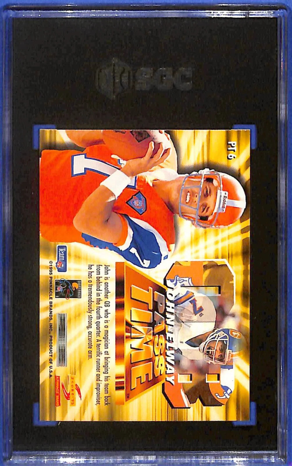 1995 John Elway (HOF) Score Pass time PT6 SGC 9.5 Mint Plus