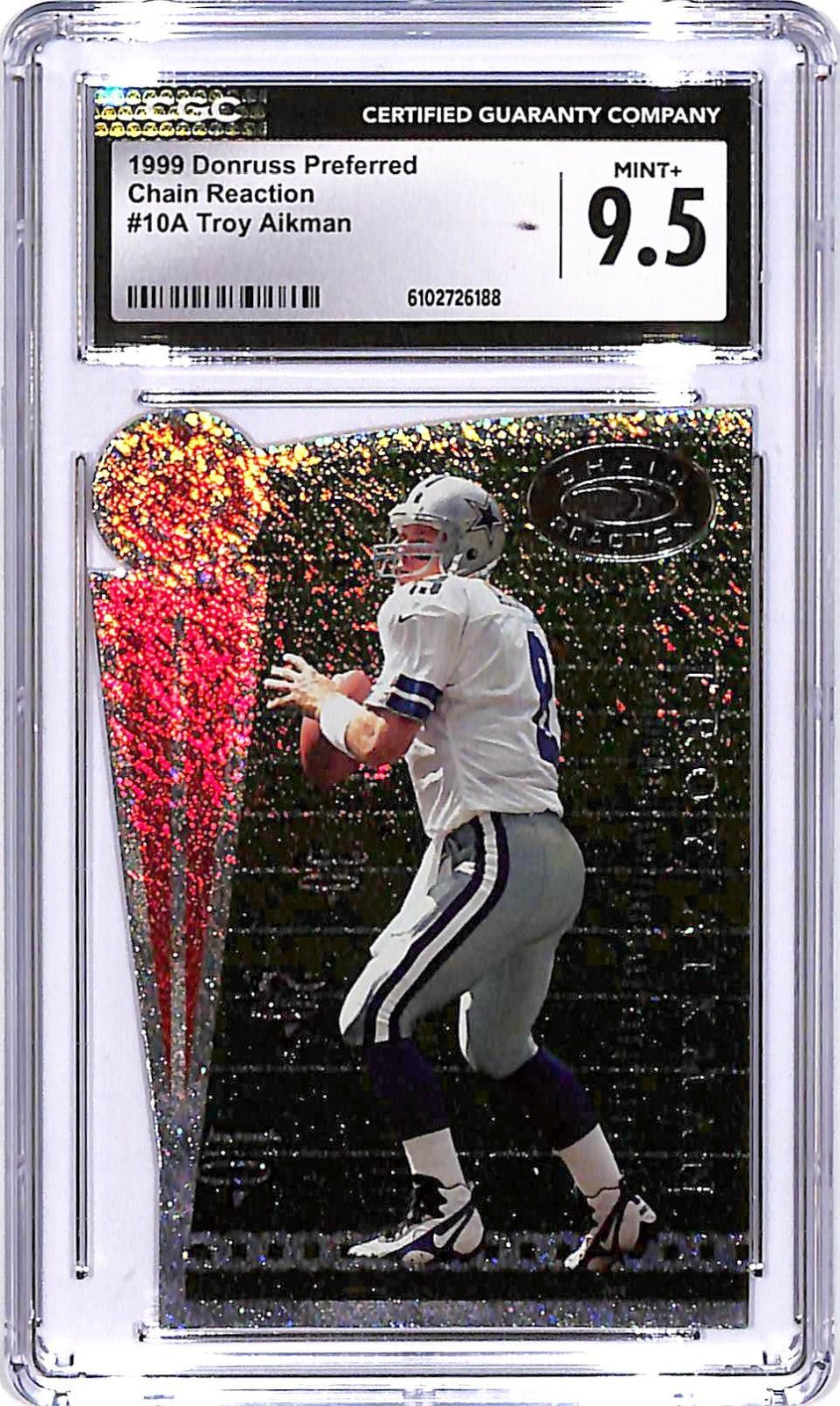 1999 Donruss Preferred Troy Aikman Chain Reaction /5000 #10A CGC 9.5 Cowboys