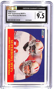 1990 Fleer Jerry Rice Joe Montana SuperBowl MVPs #397 CGC 9.5 49ers