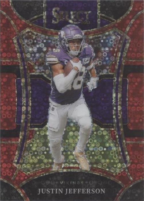 2023 Panini Select Justin Jefferson #461 Red Disco Prizm 7/49 SGC Gem Mint #10
