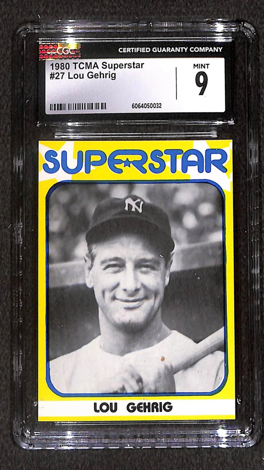 1980 TCMA Superstars Lou Gehrig (HOF) #27 CGC 9 Mint New York Yankees