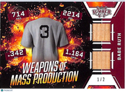 2022 Leaf Lumber Weapons of Mass Production Babe Ruth /2 Game-Used Bat #WPM-03