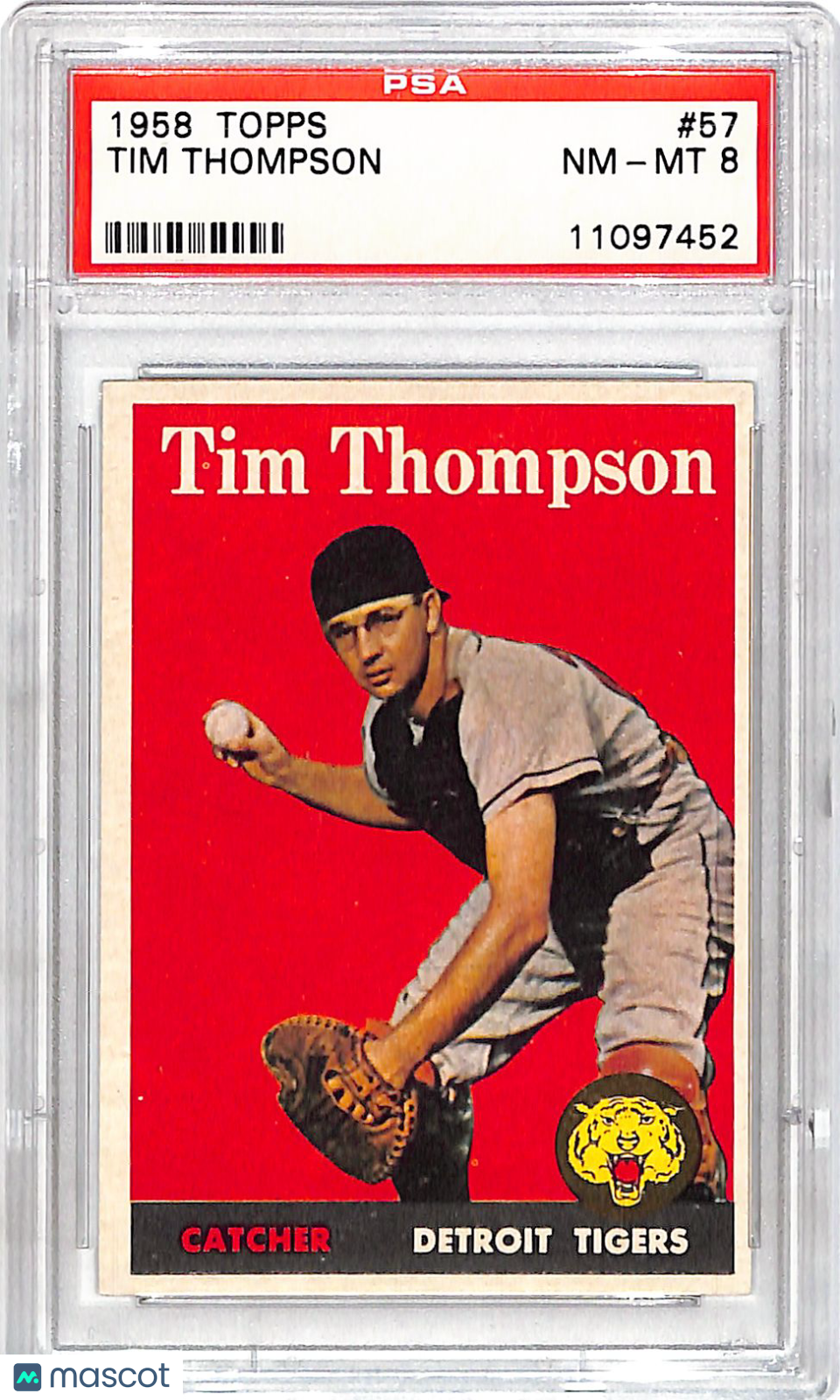 1958 Topps Tim Thompson #57 PSA 8 Detroit Tigers