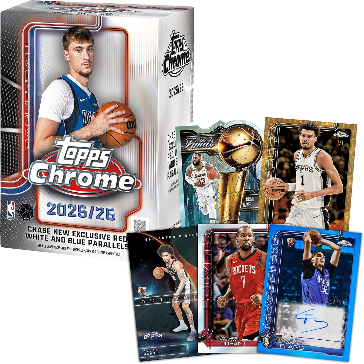 2025-26 Topps NBA Chrome Basketball Trading Card Value Box