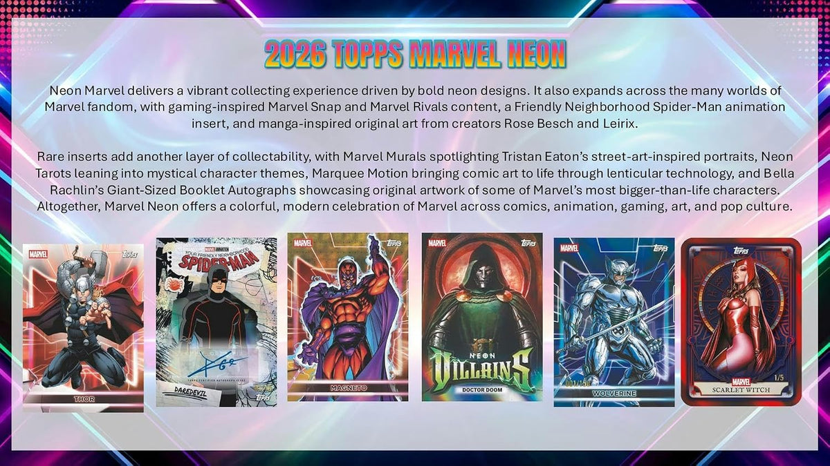 2026 Topps Marvel Neon Hobby Box