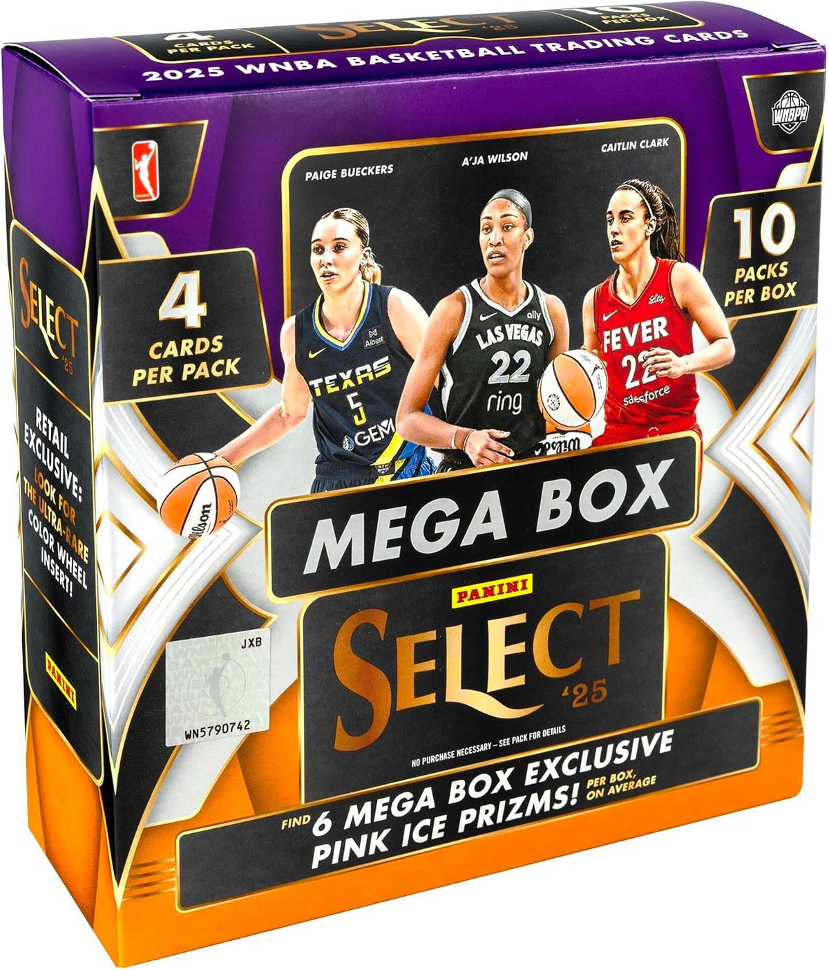 2025 Panini Select WNBA Basketball Hobby Mega Box (Pink Ice Prizm's)
