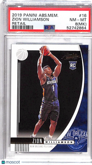 2019 Panini Absolute Memorabilia Zion Williamson #16 Retail MK PSA 8