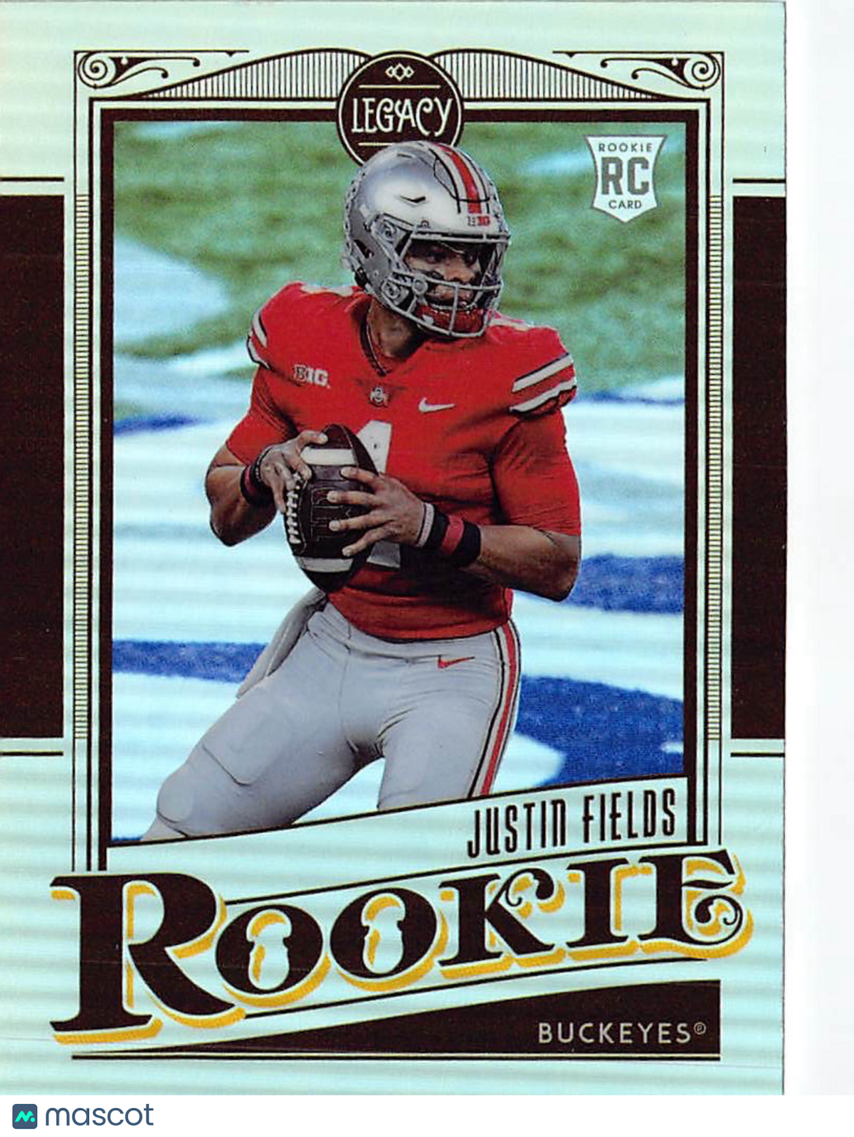 2021 Panini Legacy Justin Fields Silver Rookie RC #142 Ohio State Buckeyes