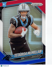 2025 Panini Prizm Tetairoa McMillan Red White and Blue Rookie RC #311 Panthers