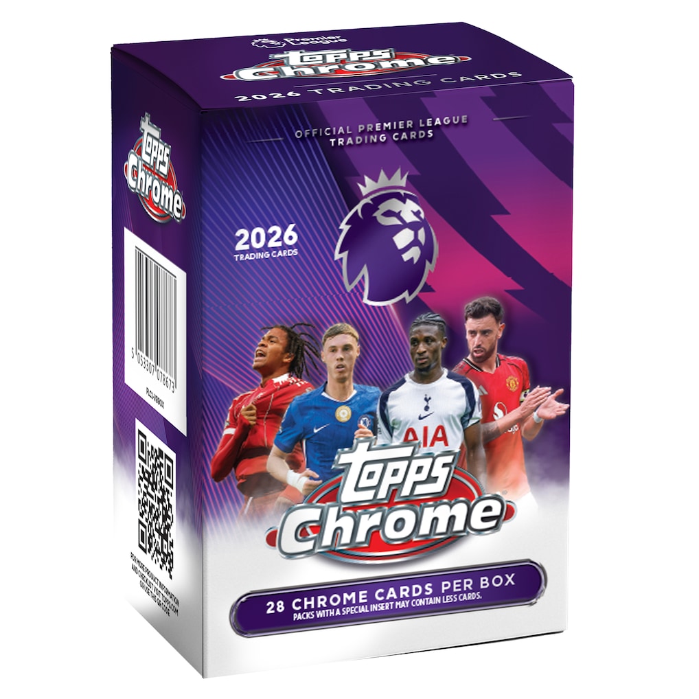 2026 Topps Chrome Premier League EPL Soccer 7-Pack Blaster Box