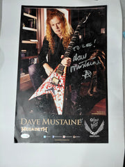 Dave Mustaine Signed Megadeth Poster JSA Authentic