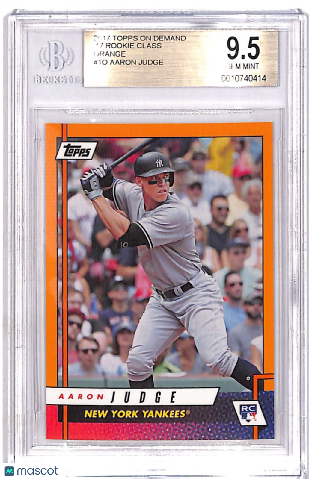 2017 Topps On Demand Rookie Class Aaron Judge Orange RC #10 BGS 9.5 Yankees
