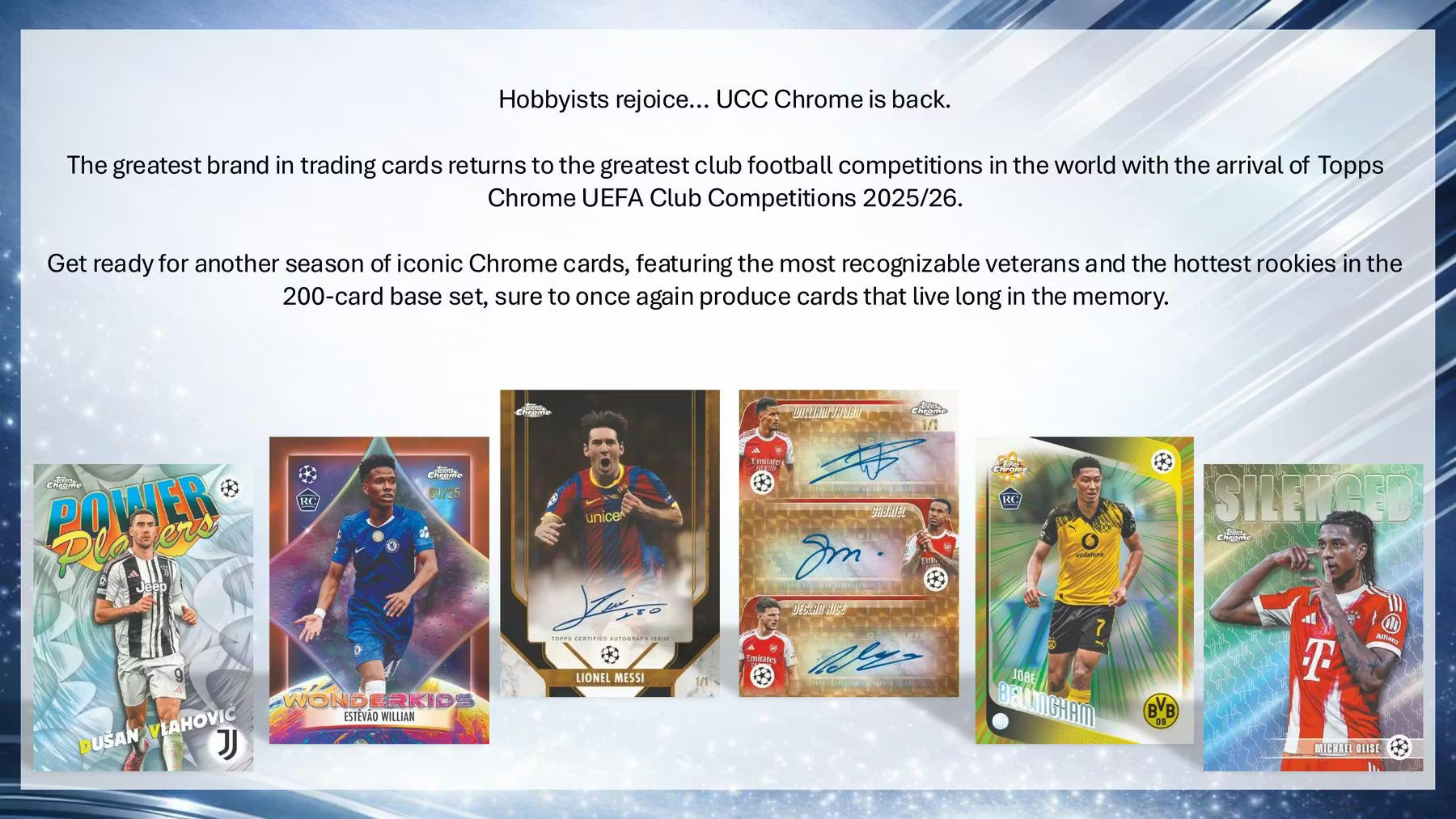 2025/26 Topps Chrome UEFA Club Competitions Soccer Hobby Box