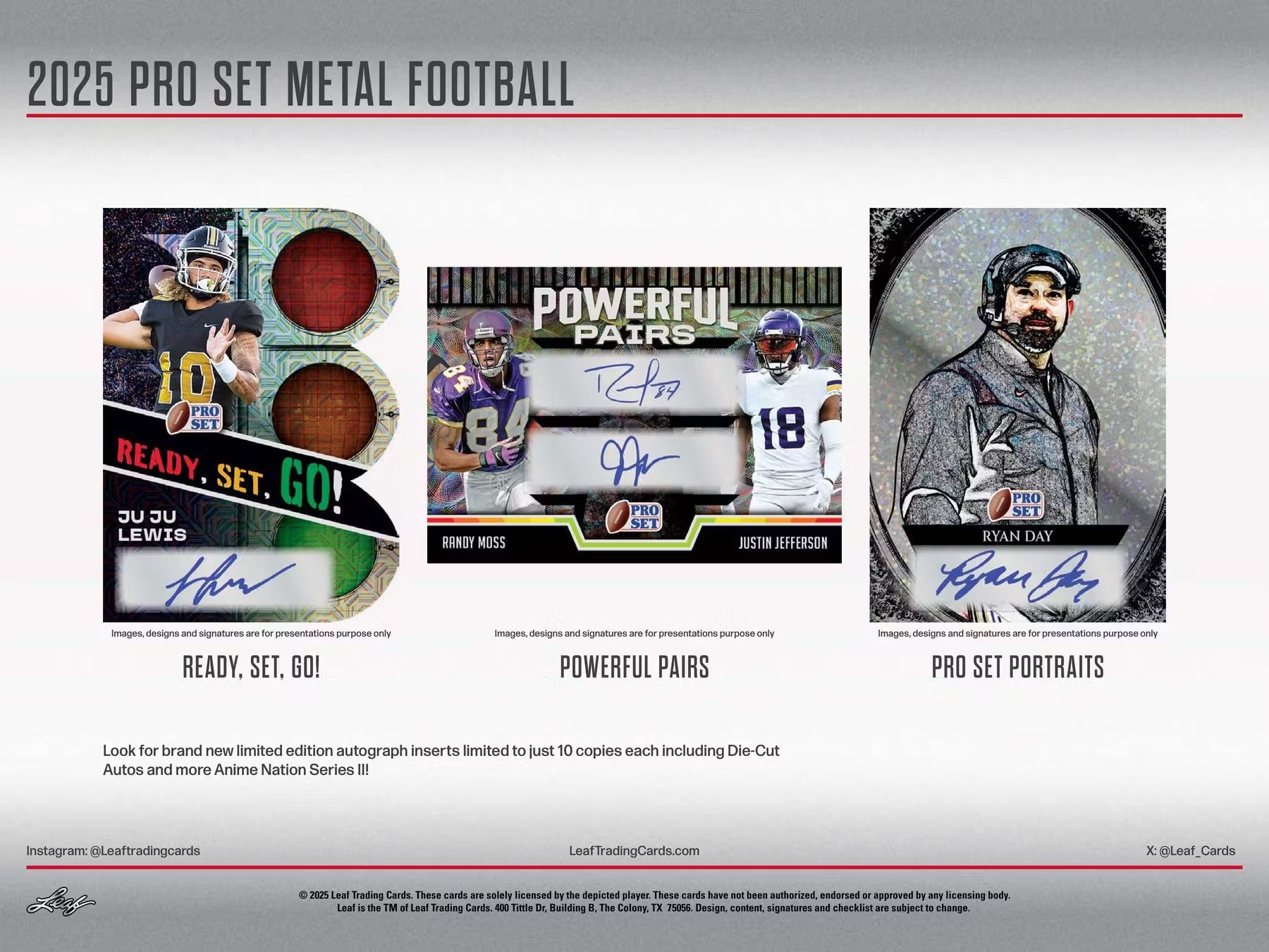 2025 Leaf Pro Set Metal Football Hobby Box