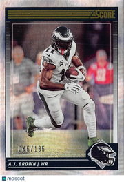 2024 Panini Score Football A.J. Brown Silver Circle /135 #228 Eagles