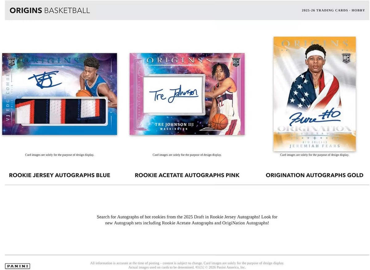2025-26 Panini Origins Basketball Hobby Box