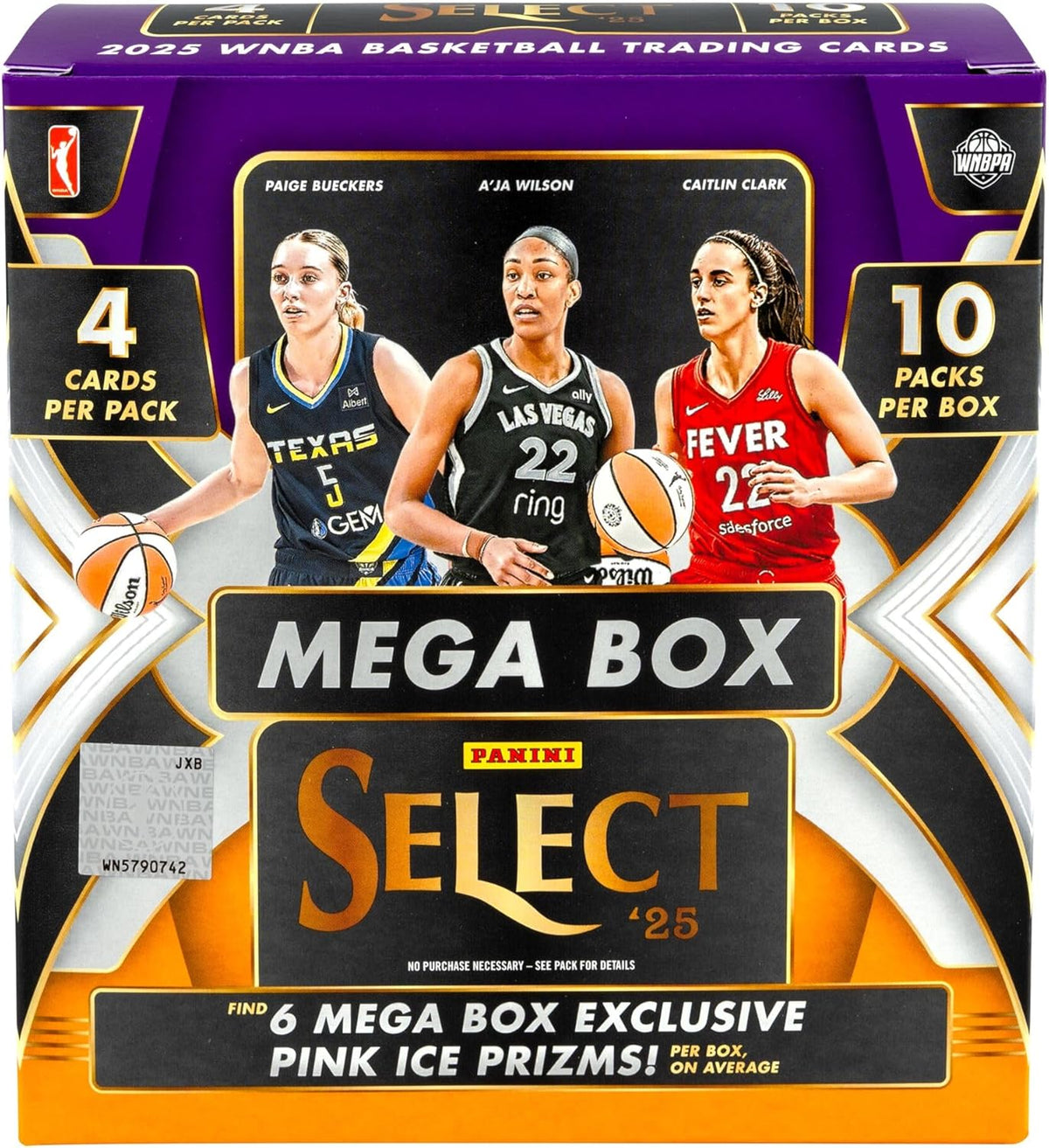 2025 Panini Select WNBA Basketball Hobby Mega Box (Pink Ice Prizm's)