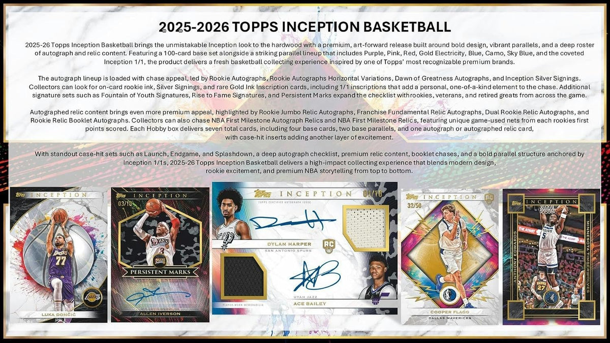2025-26 Topps Inception Basketball Hobby Box