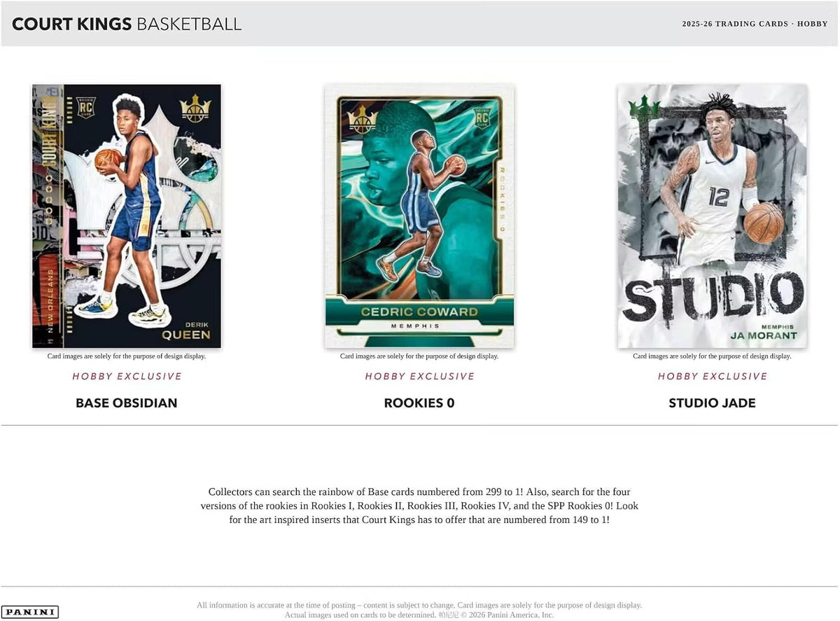 2025-26 Panini Court Kings Basketball Hobby Box