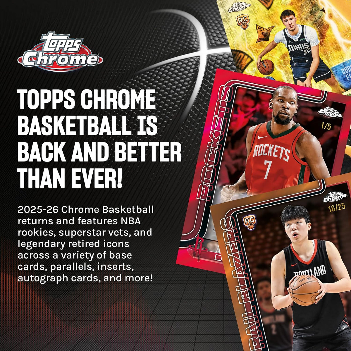 2025-26 Topps NBA Chrome Basketball Trading Card Value Box