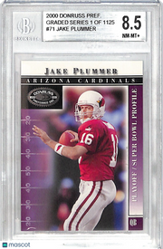2000 Donruss Preferred QBC Jake Plummer Graded /1125 #71 BGS 8.5 Cardinals