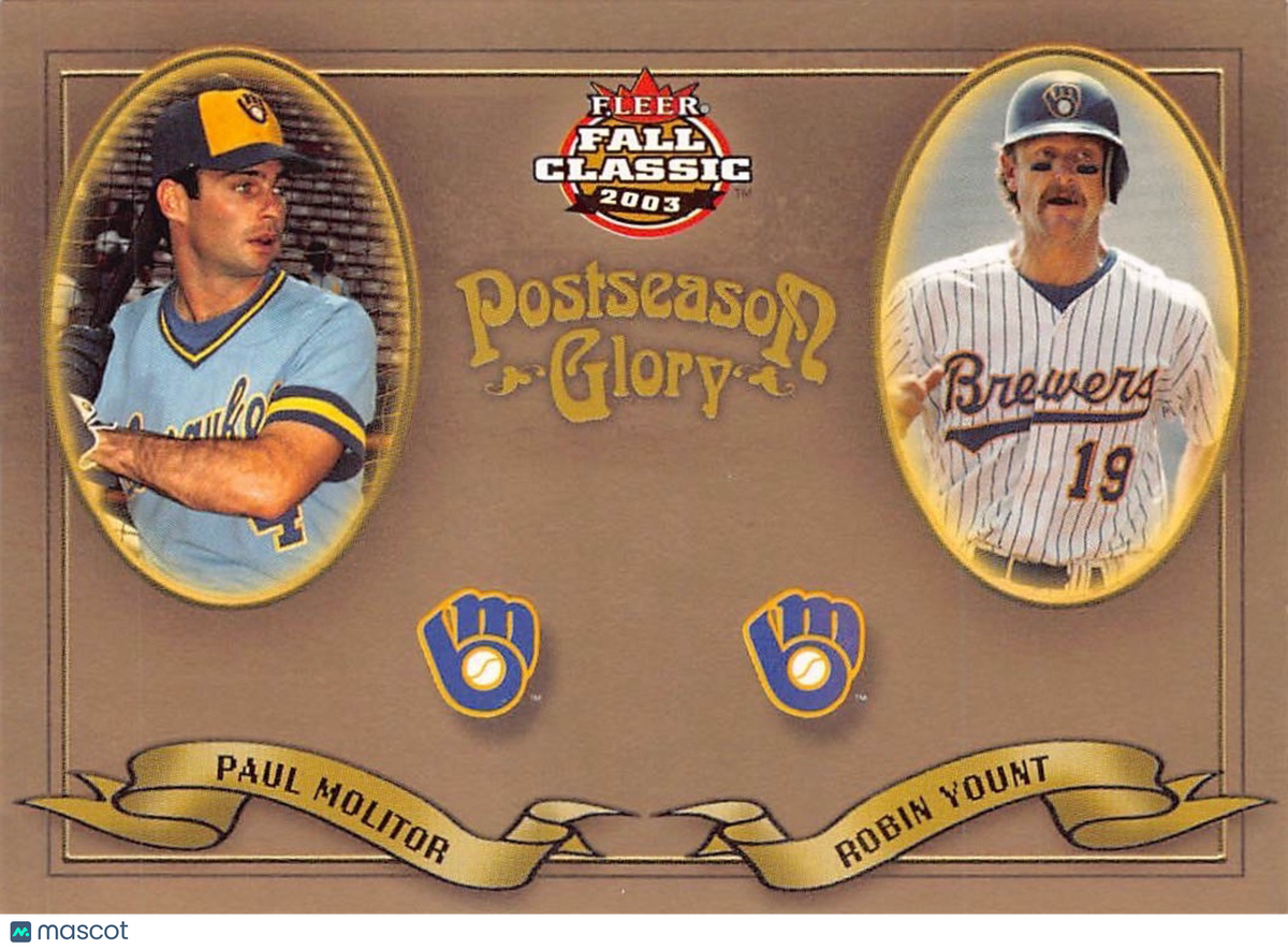 2003 Fleer Fall Classic Postseason Glory Paul Molitor Robin Yount /1500 #13