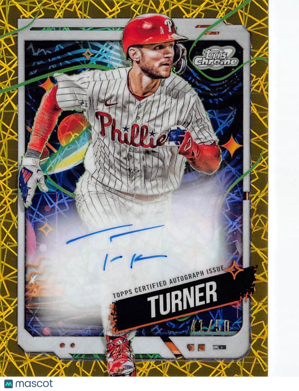 2024 Topps Cosmic Chrome Trea Turner Gold Interstellar Refractor CCA-TT Phillies