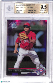 2017 Bowman Chrome Draft Purple Refractors Scott Kingery #BDC114 BGS 9.5