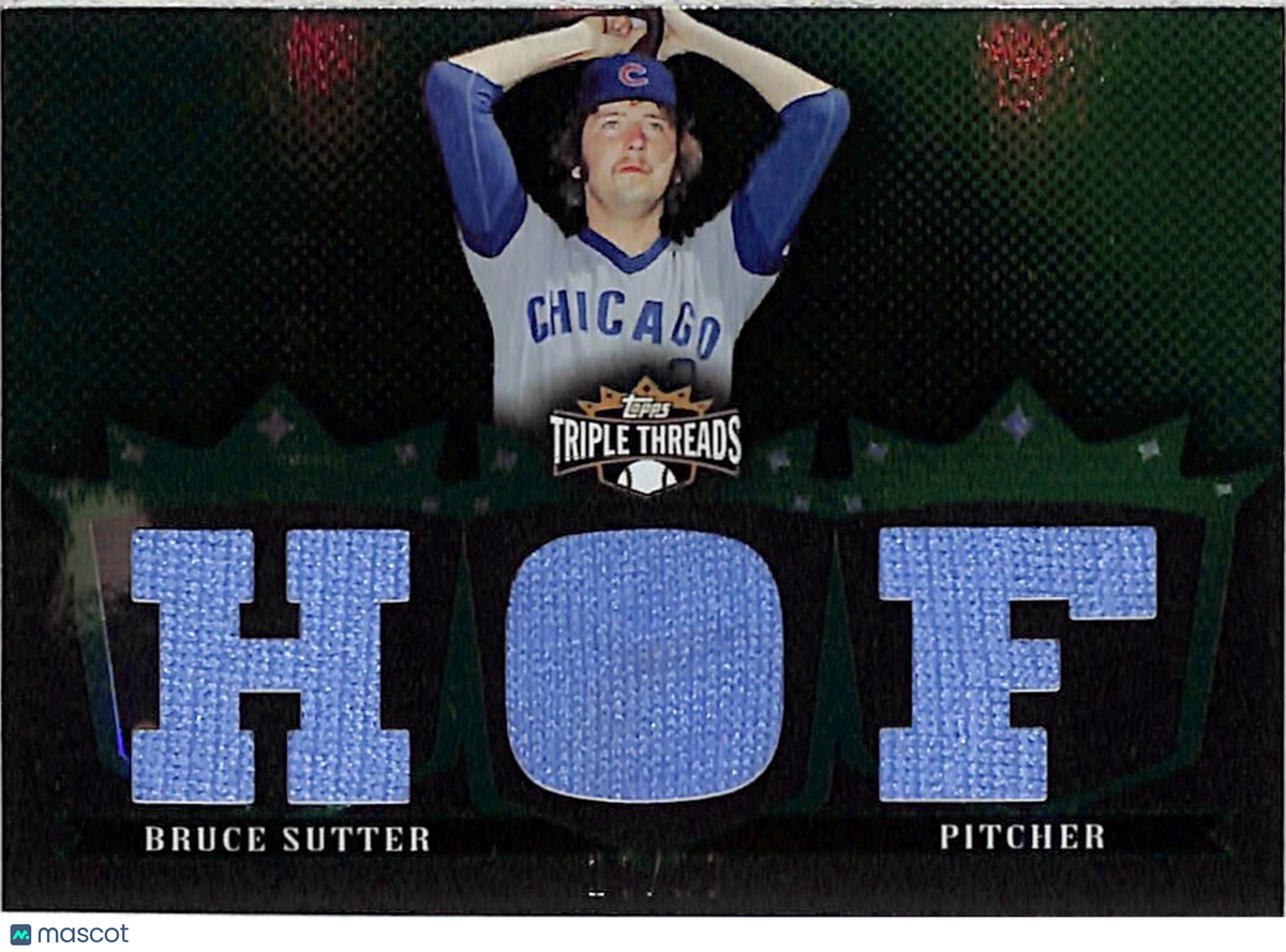 2007 Topps Triple Threads Bruce Sutter Emerald Patch /18 Authentic #TTR-123 Cubs