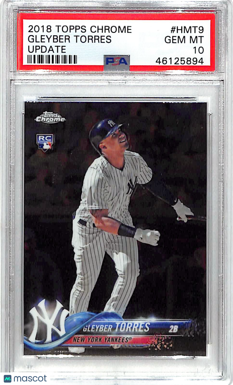 2018 Topps Chrome Update Gleyber Torres Rookie #HMT9 PSA 10 New York Yankees