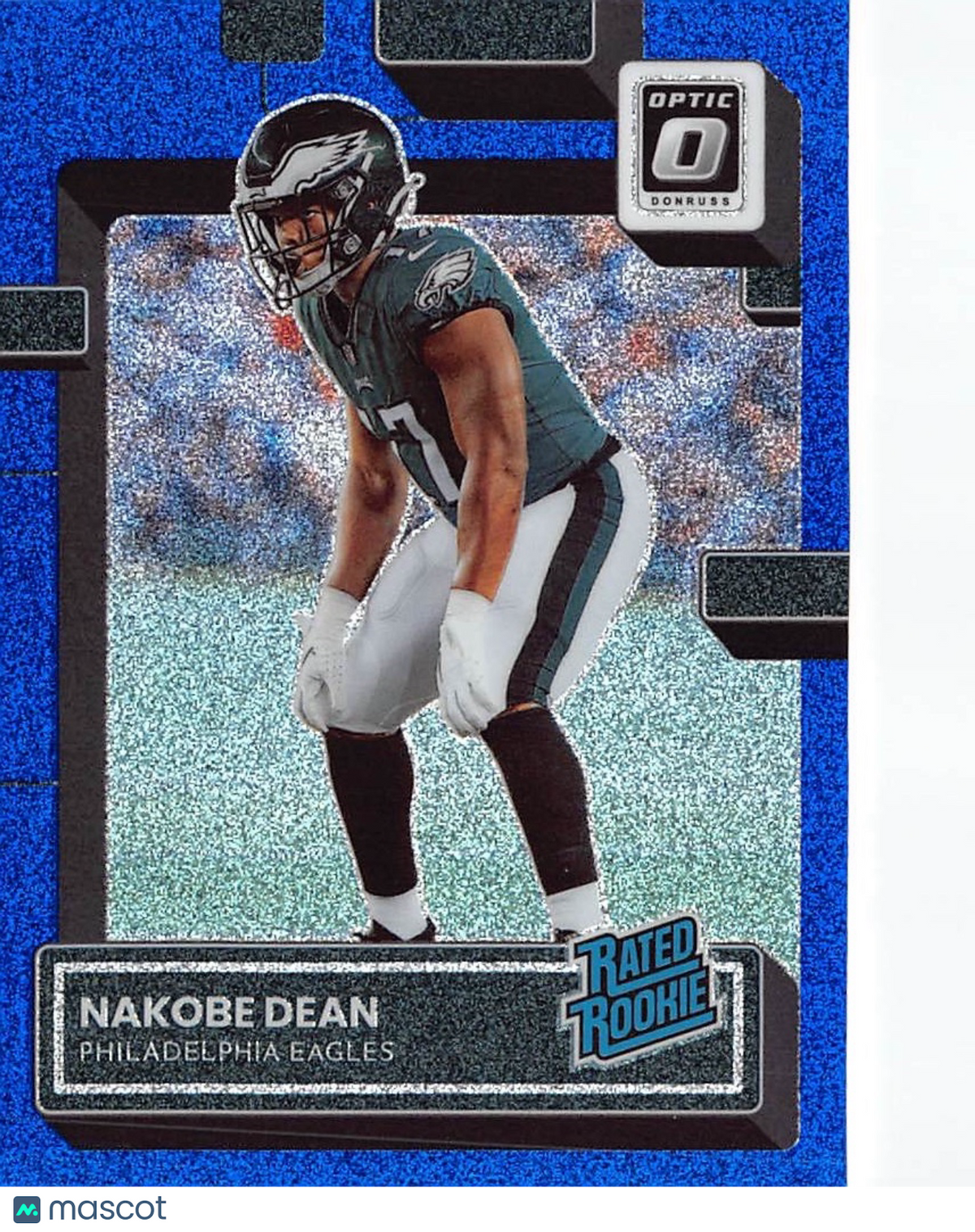 2023 Panini Donruss Optic Football Nakobe Dean Blue Glitter Rookie #274 Eagles