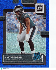 2023 Panini Donruss Optic Football Nakobe Dean Blue Glitter Rookie #274 Eagles