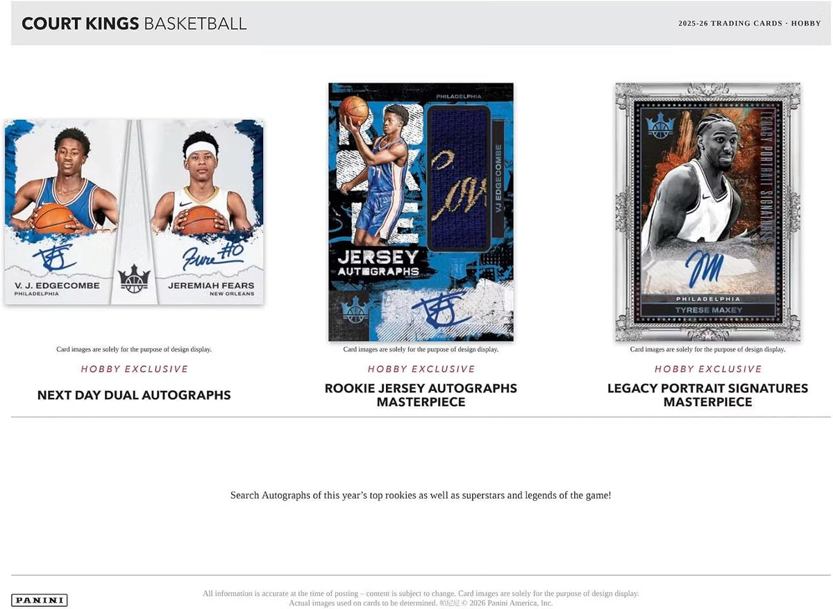2025-26 Panini Court Kings Basketball Hobby Box