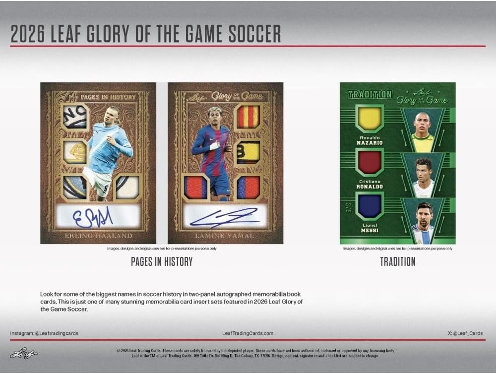 2026 Leaf Glory of the Game Soccer Hobby Box