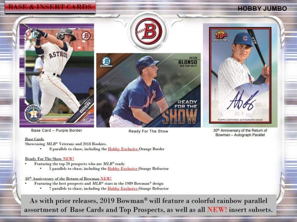 2019 Bowman Baseball Hobby Jumbo Box