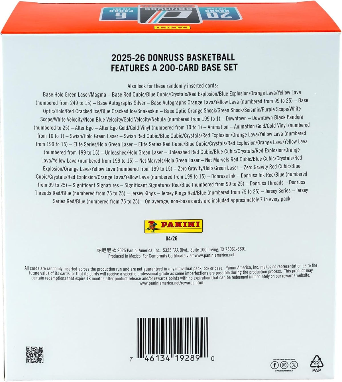 2025-26 Panini Donruss Basketball Mega Box