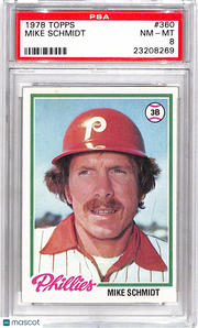 1978 Topps Mike Schmidt #360 PSA 8