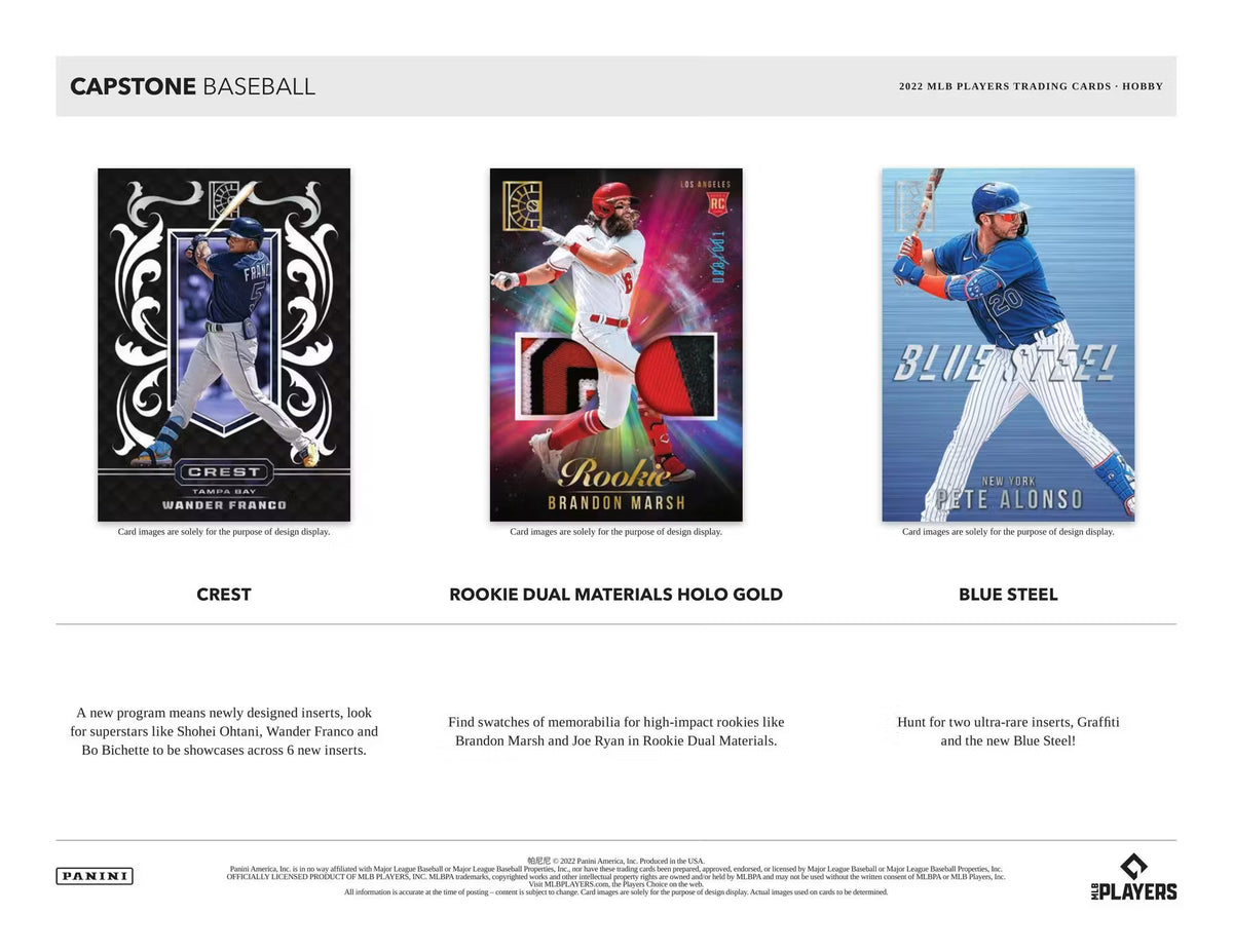 2022 Panini Capstone Baseball 1st Off The Line Hobby Box