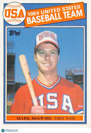 1985 Topps Mark McGwire Rookie #401 United States Baseball Team USA Baseball