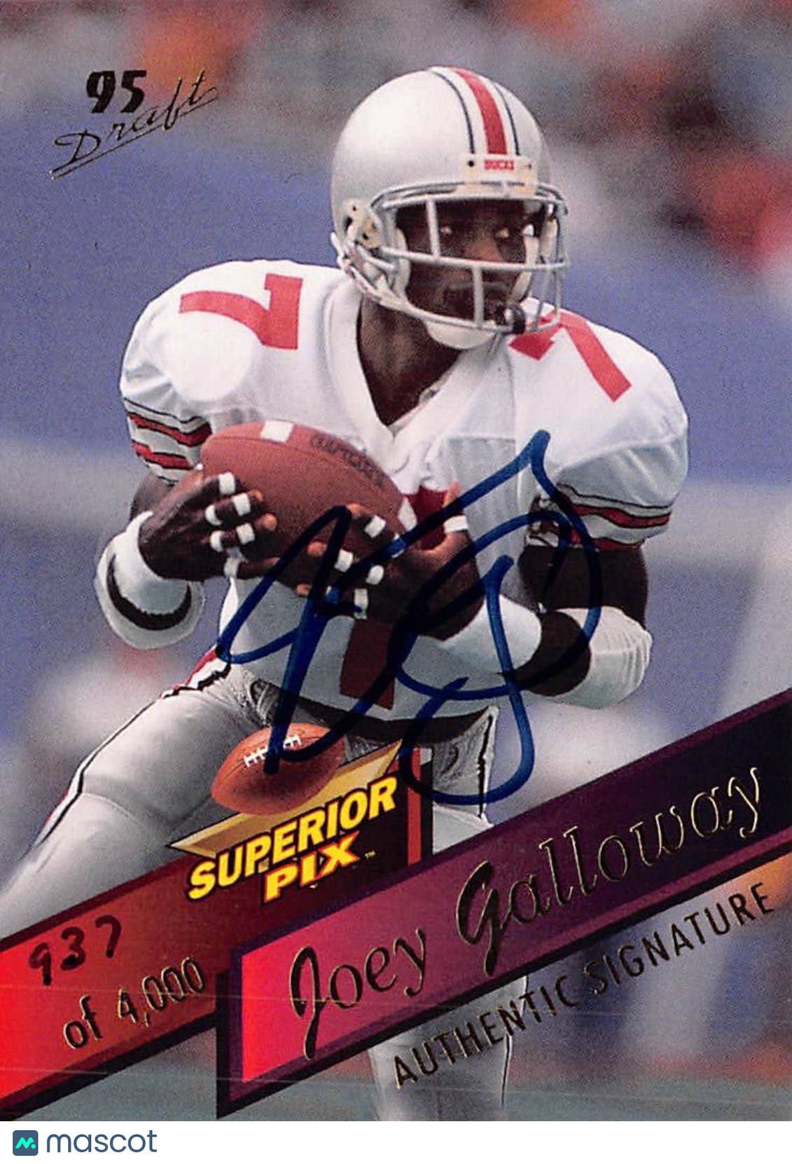 1995 Superior Pix Joey Galloway Autograph #25 Seattle Seahawks Ohio State