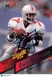1995 Superior Pix Joey Galloway Autograph #25 Seattle Seahawks Ohio State