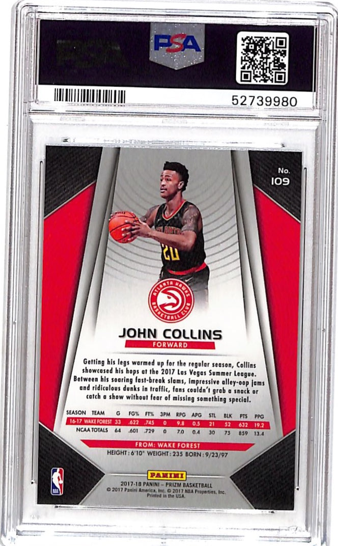 2017 Panini Prizm John Collins #109 PSA 9