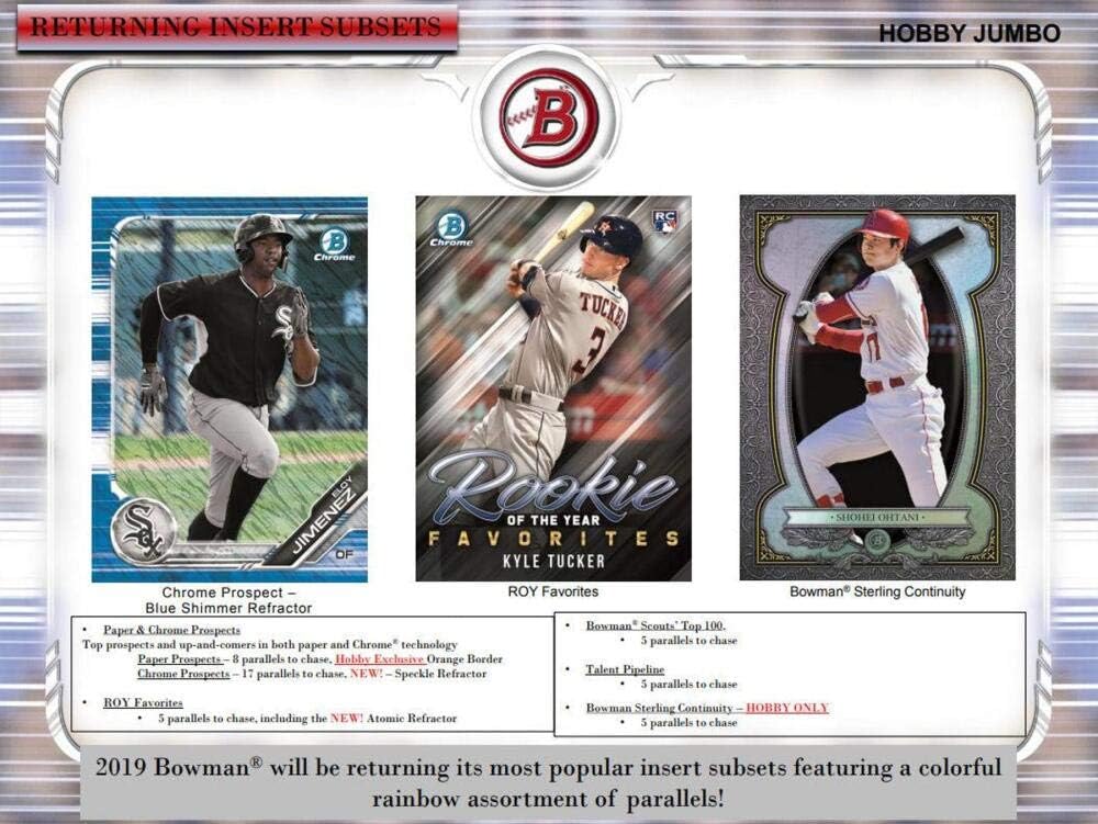 2019 Bowman Baseball Hobby Jumbo Box
