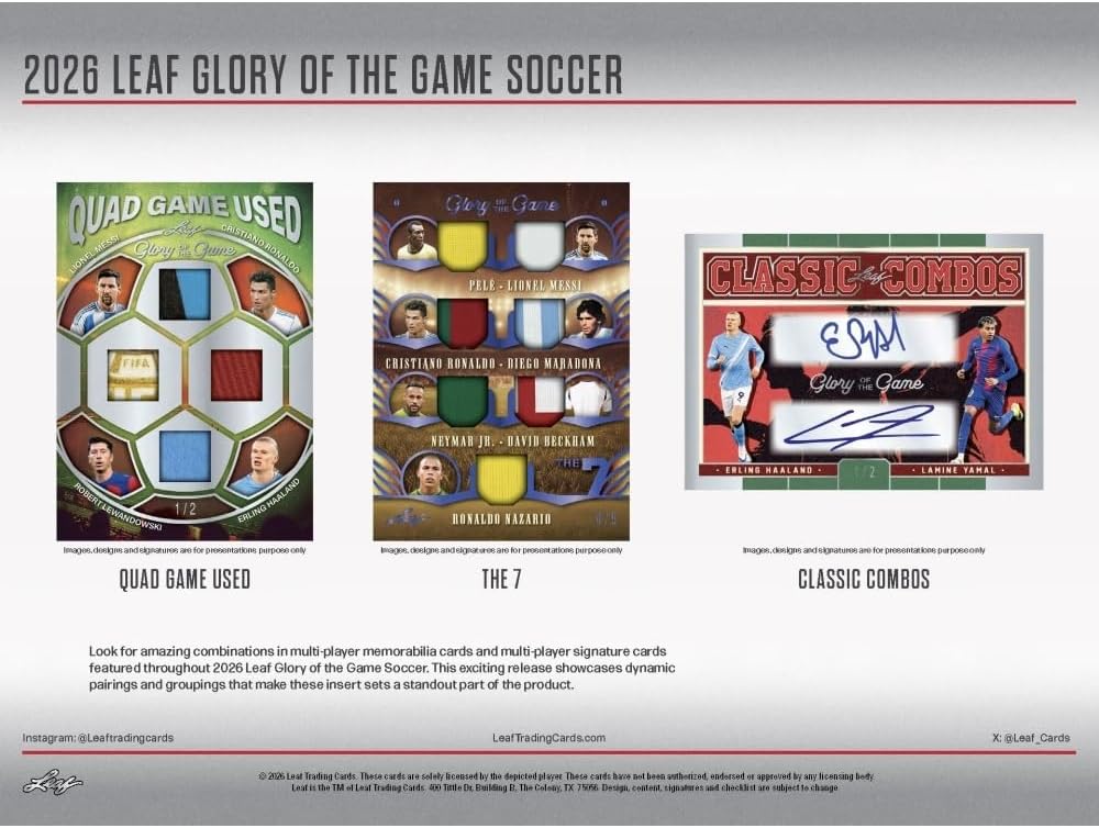 2026 Leaf Glory of the Game Soccer Hobby Box