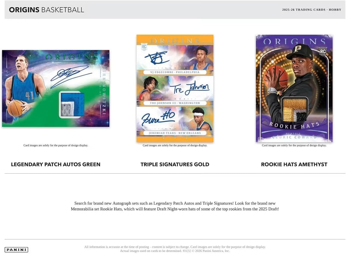2025-26 Panini Origins Basketball Hobby Box