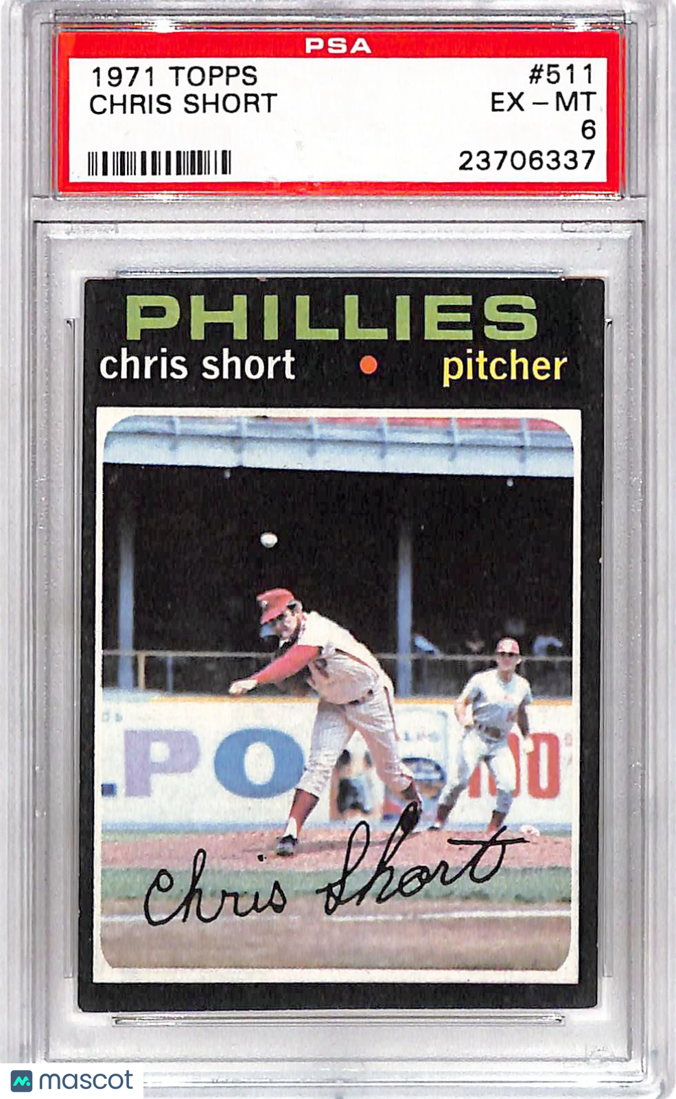1971 Topps Chris Short #511 PSA 6