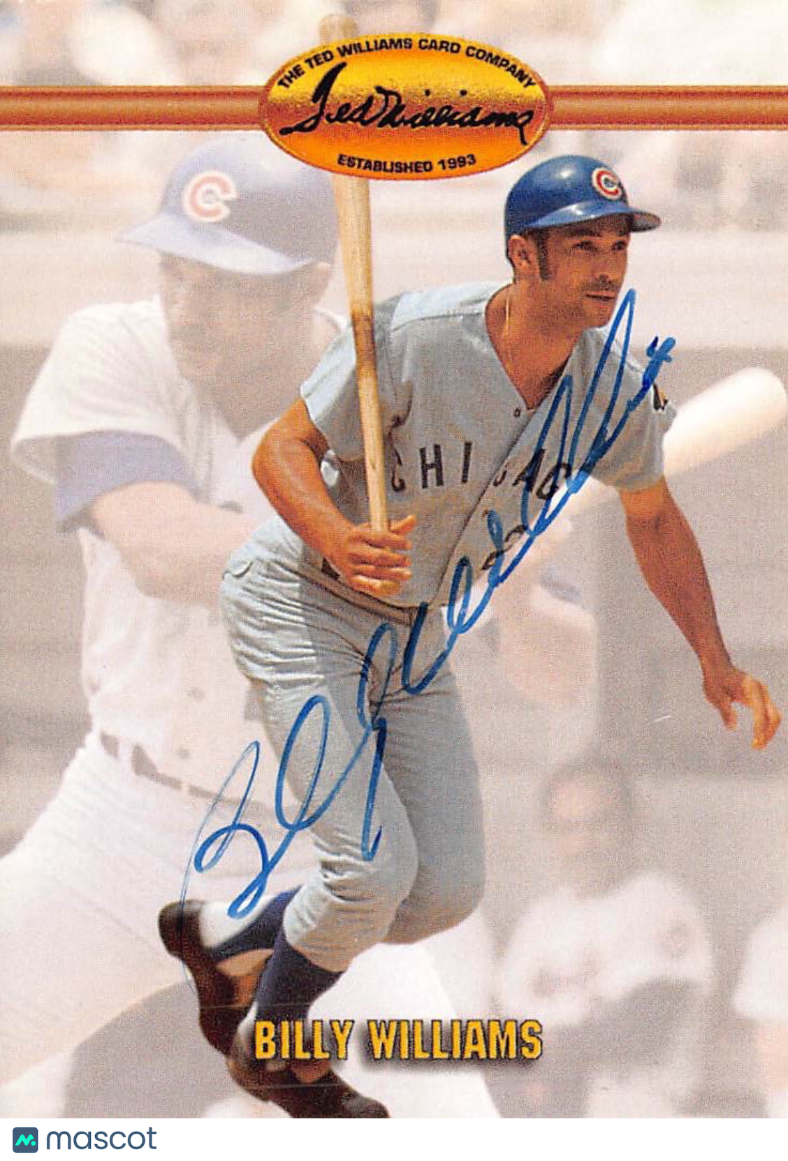 1993 Ted Williams Billy Williams Autograph #24 Chicago Cubs