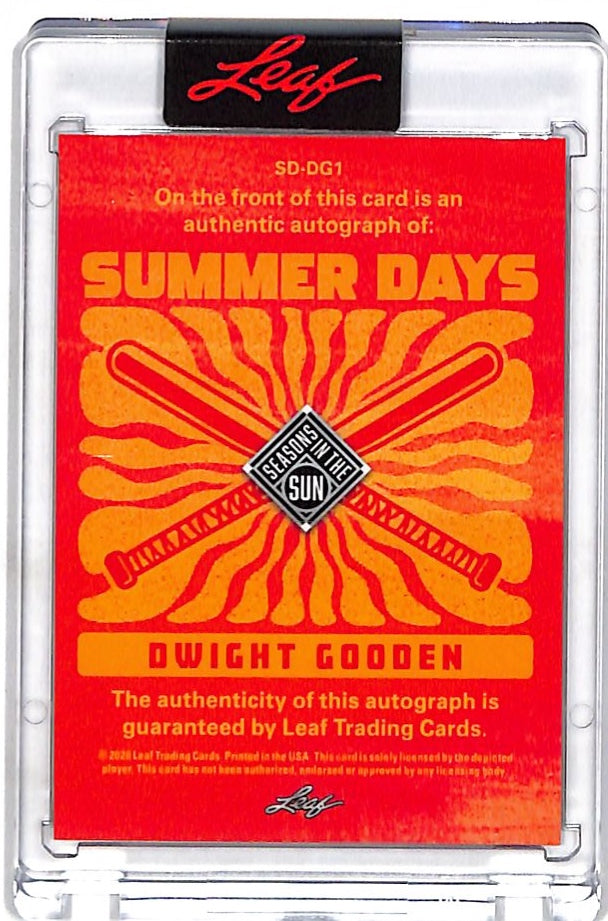2026 Leaf Summer Days Seasons in the Sun Dwight Gooden Auto /35 #SD-DG1 Mets