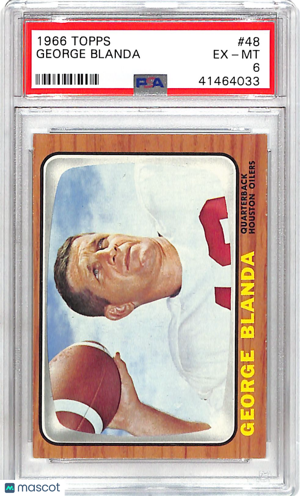 1966 Topps George Blanda #48 PSA 6 Houston Oilers